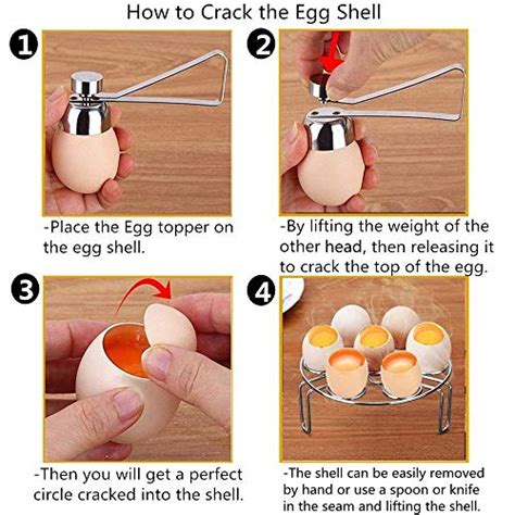 Egg Cracker Topper Cutter Stainless Steel Egg Opener Egg Shell Remover Poached Egg Separator