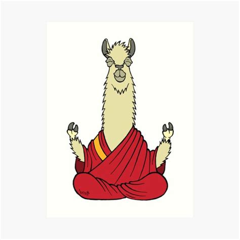 Dali Llama Art Print For Sale By Bgilbert Redbubble
