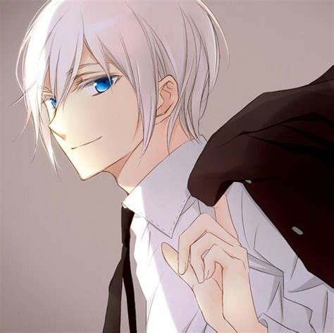 Anime characters with heterochromatic eyes. White haired boy - Anime Boys Picture (184426)