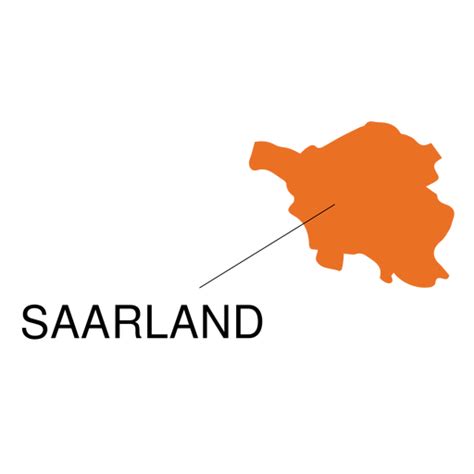 Dise O Png Y Svg De Mapa Del Estado De Saarland Para Camisetas