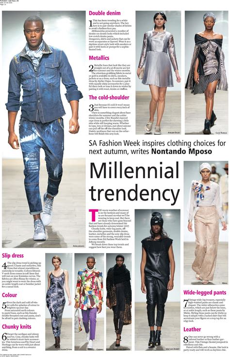 Sa Fashion Week On Twitter A Glance At The Tendsetting Styles For The