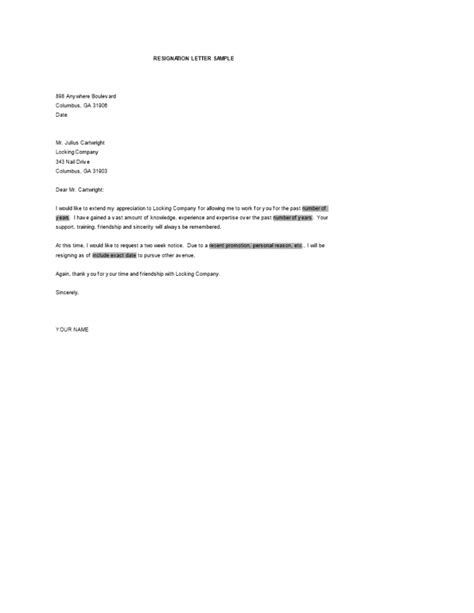 No matter if you are a recent college graduate or senior executive, sometimes personal issues suddenly arise that force us to resign. Basic Resignation Letters | Free Letter Templates