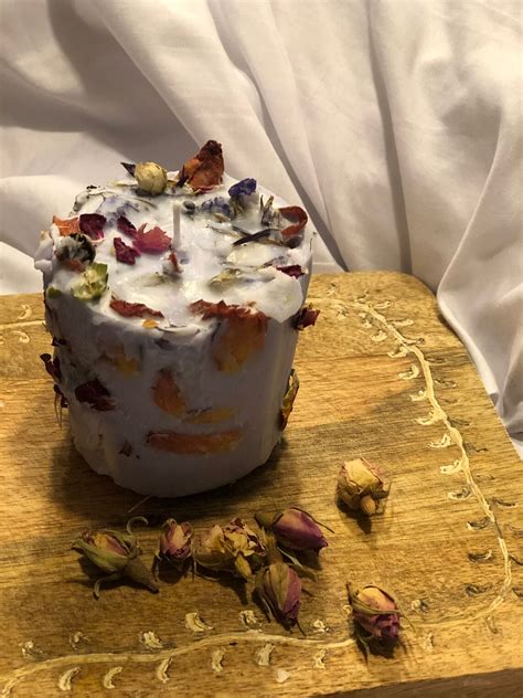 Dried Flower Candle Scented Candle Decoration Candle Etsy