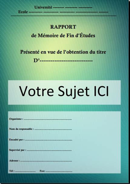 Exemple De Rapport De Stage Gratuit Word Le Meilleur Exemple