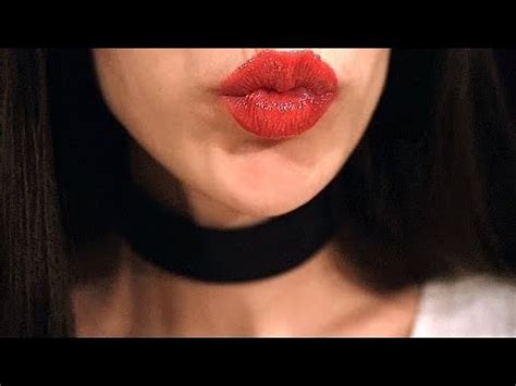 ASMR Up Close Kisses Lipstick Application Lip Smacking