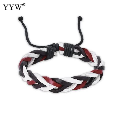 Retro Rope Adjustable Leather Casual Men Bracelets Rope Hand Woven