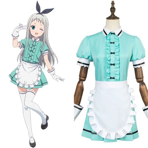 Anime Blend S Cosplay Costume Hideri Kanzaki Costume Maid Apron Dress