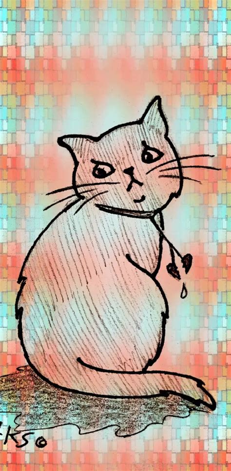 Broken Heart Emo Cat Wallpaper By 1artfulangel Download On Zedge 73c4