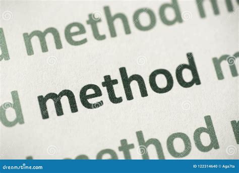 Word Method Printed On Paper Macro Stock Photo Image Of Idea Means