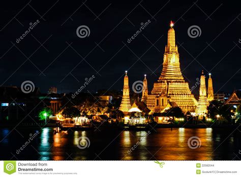 Wat Arun At Night Stock Photo Image Of Buddhism Culture