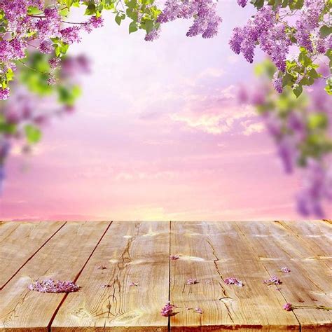 Spring Flowers Sunset Scenery Backdrop For Photo Booths F 2358