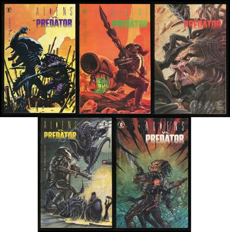 Aliens Vs Predator 1990 Comic Set 0 1 2 3 4 Lot Dark Horse 1st 2nd Avp