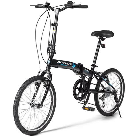Goplus 20 7 Speed Folding Bicycle Bike For Adult Lightweight Iron