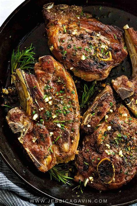 Lamb chops are generally rib chops, which are cut from the ribs of the lamb, and they often have the rib bone. Lamb Chops with Garlic & Herbs - Jessica Gavin | Recipe ...
