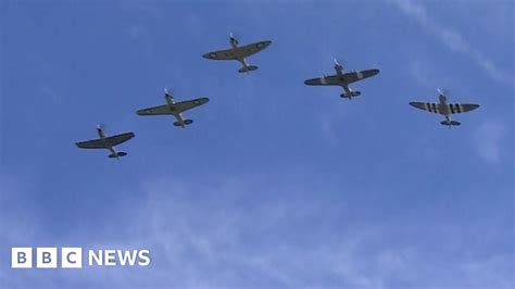Flypast For Battle Of Britain Anniversary Bbc News