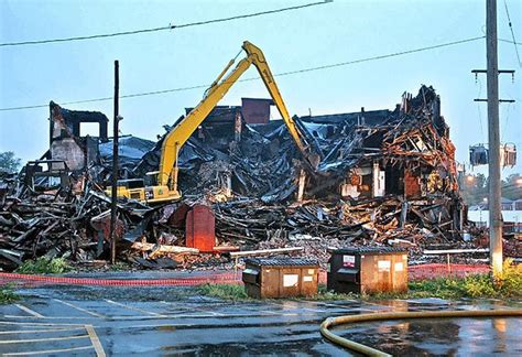 Marsellus Casket Co Clock Comes Down In Demolition