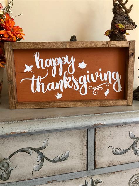 Happy Thanksgiving Wood Sign