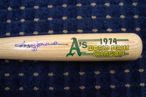 Reggie Jackson Autographed Cooperstown Bat 1974 As World Series