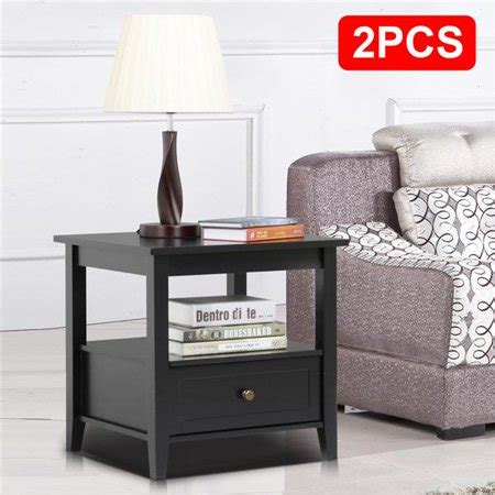 There are so many different bestå combinations that it's easy to get the personal. Yaheetech Black End Table with Bottom Drawer and Open ...