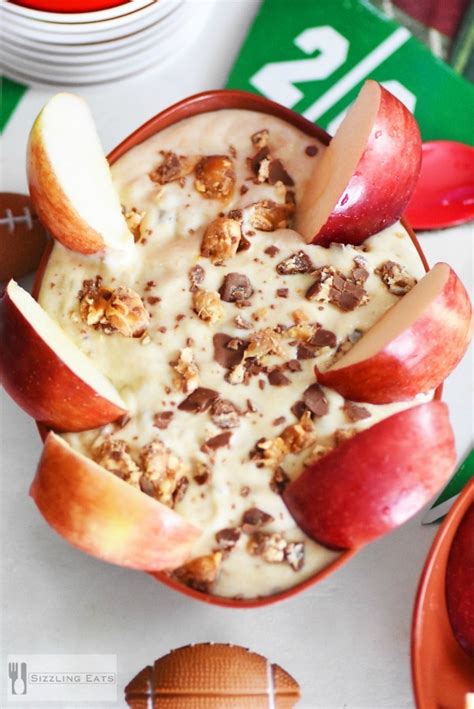 Snickers Blitz Dip With Apples Sizzling Eats