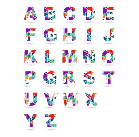 Free Vector Colorful Alphabet Design