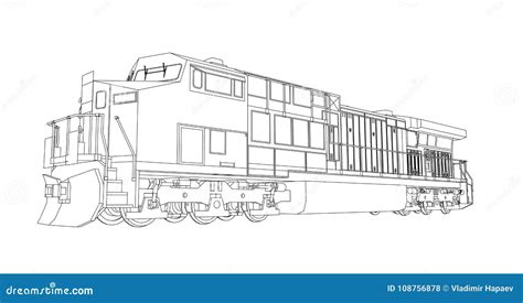 Two Heavy Locomotive Vector Illustration 70168304