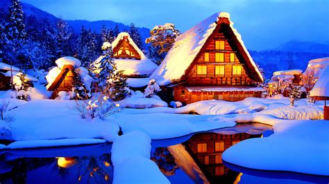 Holiday background new year santa claus images gifts. Winter Cabin Wallpapers - Wallpaper Cave