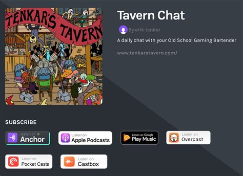 Tenkars Tavern The Tavern Chat Podcast Episode 16 Stock