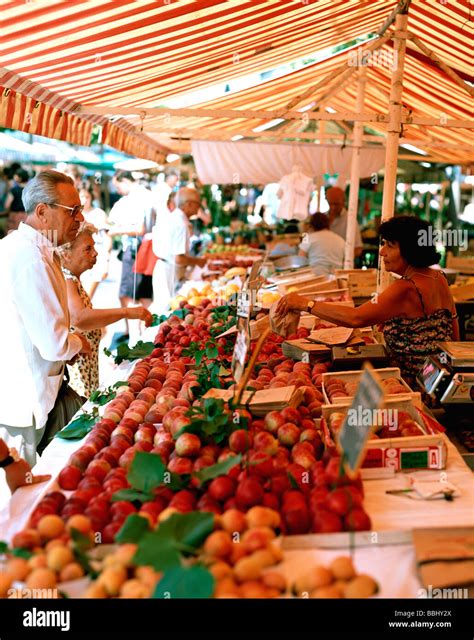 Fruit Vegetable Market At Cours Saleya Nice South Of France Eu Fr Fra