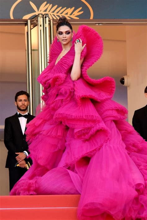 Deepika Padukone Cannes Prom Dresses Ball Gown Tulle Dress Gowns Dresses Pink Dress
