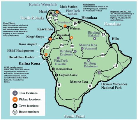Big Island Hawaii Tourist Map Big Island Hawaii Mappery