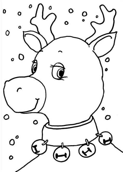 Dibujos de Navidad Reno para Colorear para Colorear, Pintar e Imprimir