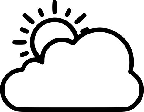 Sun Cloud Svg Png Icon Free Download 542344 Onlinewebfontscom
