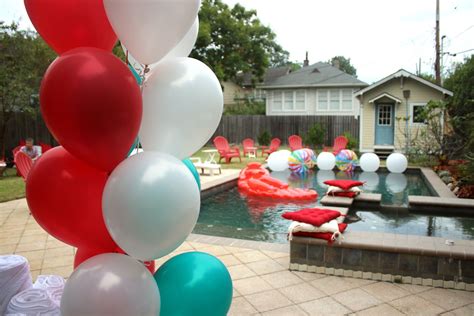 Private Pool Party Event Experience Table Decorations Pool Party