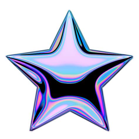 holo holographic shootingstar stars star emoji iridesce... png image