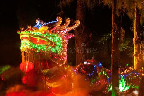 Lighting Dragons In Chinese New Year Stock Photo Image Of Belief
