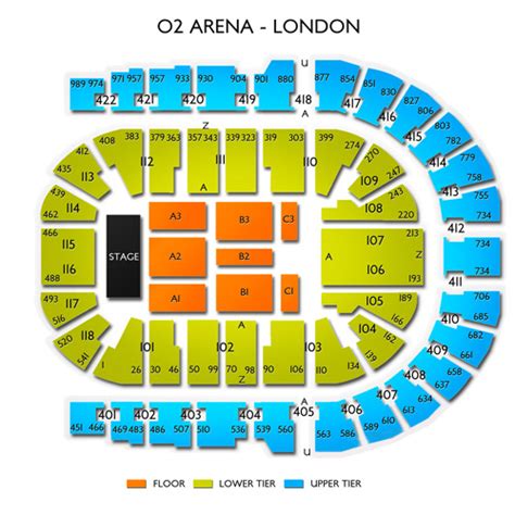 On this seating chart page you can discover what are the recommended sections in the stadium before you buy your tickets. O2 Arena - London Seating Chart | Vivid Seats