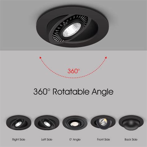 Dimmable Spot Led Downlight Adjustable Ceiling Spotlight 12w Recessed