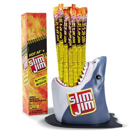 Slim Jim Shark Head Counter Display With Slim Jim Giant Hot Af 97 Oz