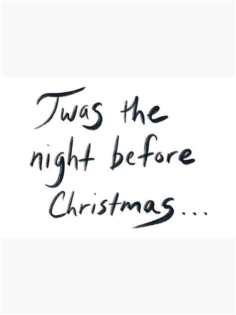 Twas The Night Before Christmas Original Calligraphy Design Poster For Sale By Creativeedu