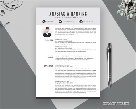Format Microsoft Word Simple Cv Cover Letter It Comes With Four Color