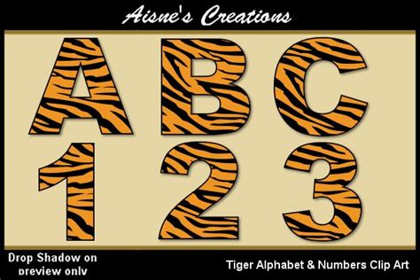 Tiger Alphabet Numbers Graphic By Aisne Creative Fabrica