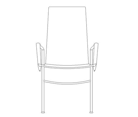 Elevation Of Sitting Chair Cad Furniture Block Detail 2d View Autocad
