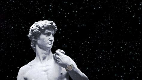 Statue Of David Marble Rolex Gold Watch Space Stars 1080p