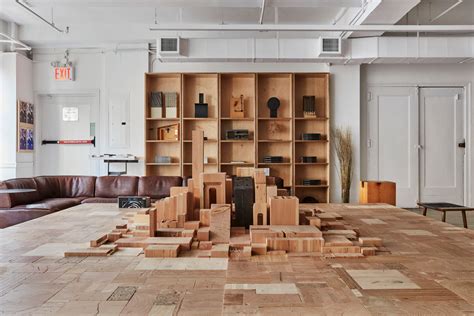Olson Kundigs New York Office Includes A Timber Cityscape Table