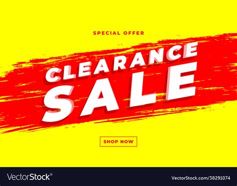 Special Offer Clearance Sale Banner Template Vector Image