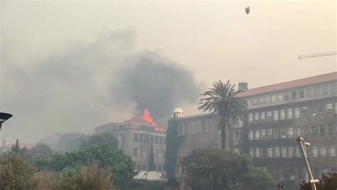 One Of Ucts Faculty Buildings On Fire The Fire That Has Gutted Part