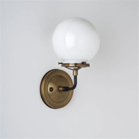 White Glass 6 Globe Wall Sconce Light Fixturewall Etsy Sconce