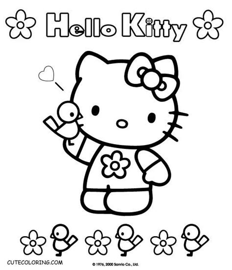 Once you have decided which pages you want to print out the hard part will be over! Hello Kitty coloring pages CuteColoring.com