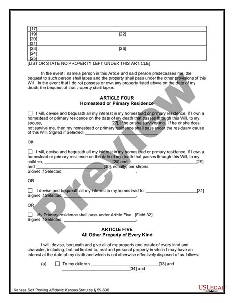 Kansas Last Will And Testament For Other Persons Us Legal Forms
